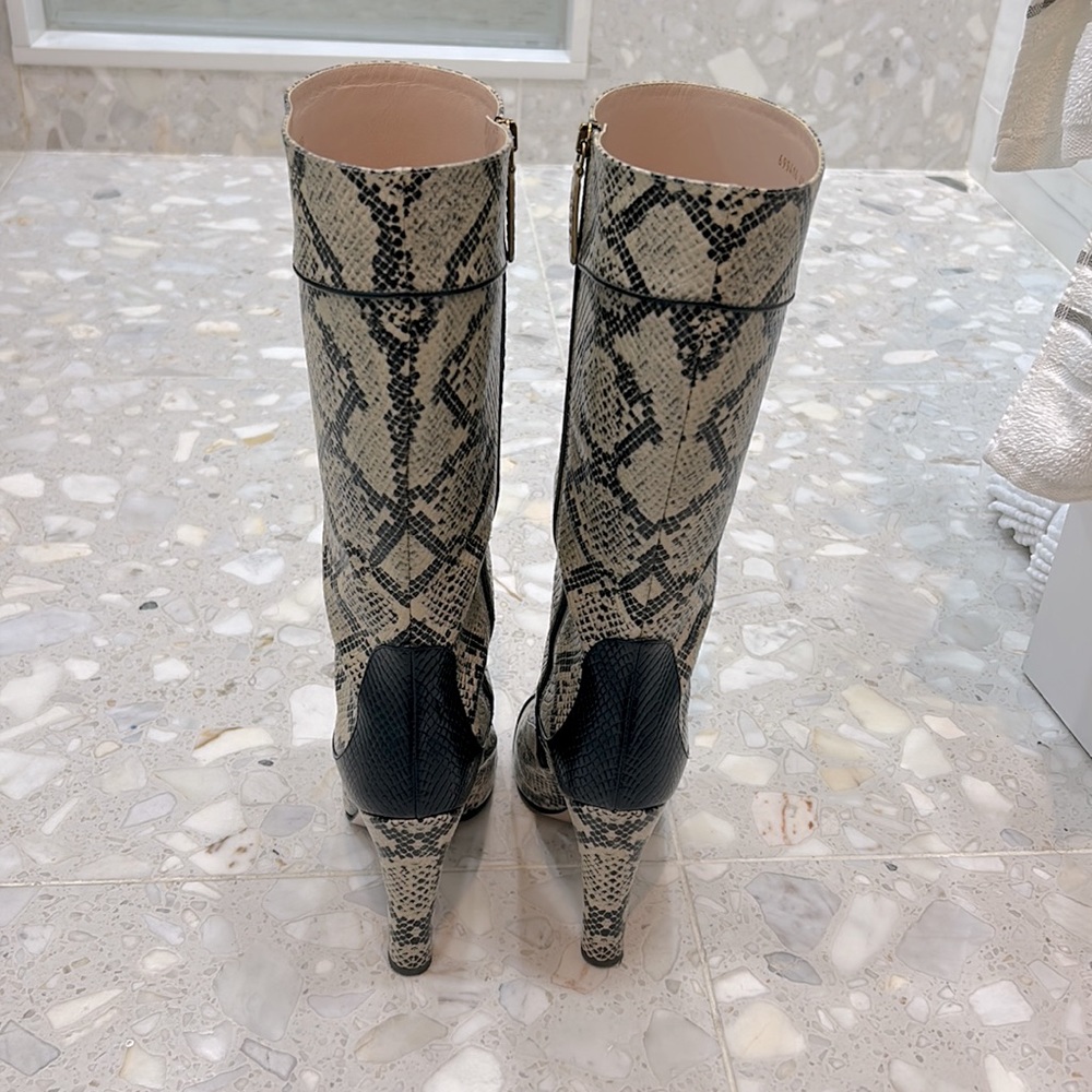 GUCCI python print leather boots - Picture 4 of 10